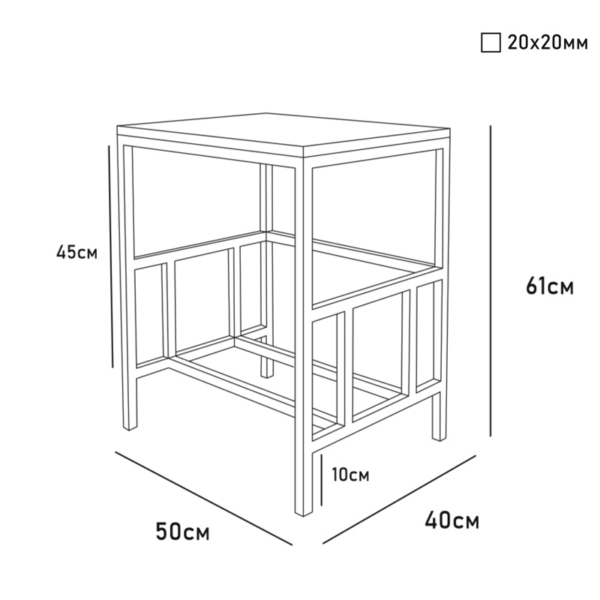 размеры тумбы Dark